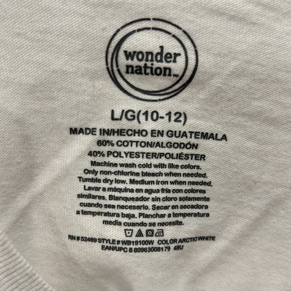 White Boys Youth Sz L/G (10-12) “Keep It Mello” Graphic Tee by Wonder Nation - Picture 2 of 5
